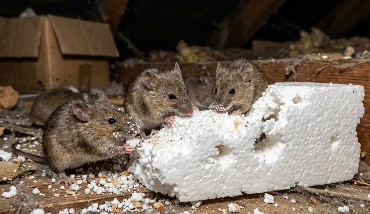 грызуны в пенопласте
